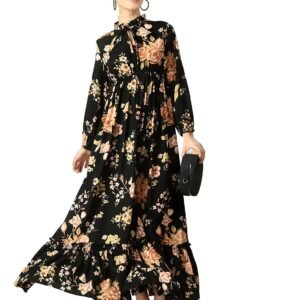 ZWERLON | Floral Maxi Dresses for Women | Long Sleeve Beautiful Floral Patterns | Stylish and Elegant Dress