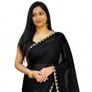 Yashika Women's Chiffon Saree with Blouse Piece for Traditional Ethnic Wear Sari