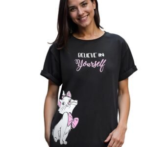 Bewakoof Women's 100% Cotton Typography Boyfriend Fit Half Sleeve Round Neck T-Shirt | Casual wear | Streetwear | Oversized Tshirt for Woman Cotton| Baggy