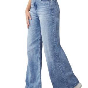 Dolce Crudo Women's High Waist Straight Fit Jeans