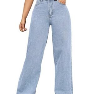 Women High Waist Wide Leg Denim Baggy Jeans Casual High Waist || Wide Leg || Modern Look || Baggy fit Fashion Beauty Lovely Unique Denim Jeans for Women