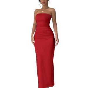 Fashion Yari Solid Halter Neck Solid Bodycon Midi Dress for Women's & Girl's