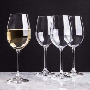 PrimeWorld Crystal Clear 465ml White Wine Red Wine Glass Lead Free Glass | Perfect for Home, Parties and Wedding- Set of 6pieces