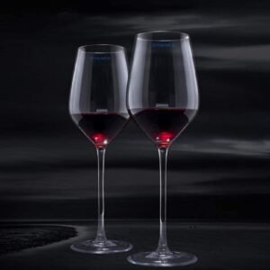 SYANKA Italian Premium Glass Wine Glass - Set of 6, 330ml, Transparent, Ideal for Red and White Wine, Lead Free Wine Glasses