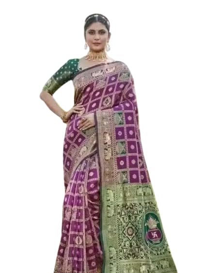 Banarasi Silk Sraee For Women With Unstich (brocade) Blouse Piece*A-Bnarasi Silk Saree-P9