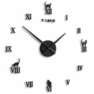 Fashion DIY Large 3D Wall Clock Sticker – Big Watch Design for Home Decor – Unique Gift, Modern Frameless Wall Art for Living Room, Bedroom, Office