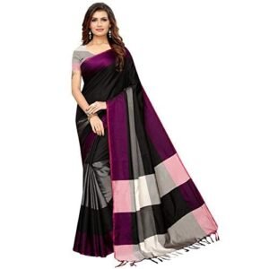 Banarasi Women's Soft Silk Uppada Pattu Colorblock Multicolor Lightweight Saree With Unstitched Blouse Piece|silk saree for women | sari for women silk saree Under 349