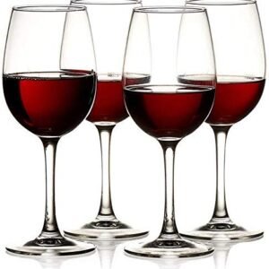 Red Wine Glasses Set of 2, 3, 4, 6, 8 | Whisky Glass, Clear, 400 ml | Set of (2)