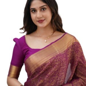 NIRALBH Women's Kanjivaram Woven Soft Silk Saree With Unstiched Blouse Piece