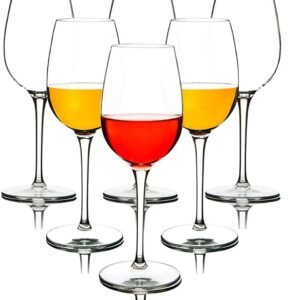 HANSH Enterprise Premium Quality Red Wine White Glass, Multipurpose Glass Set, Lead Free Glass, Dishwasher Safe 310 ml Set of 6 pcs