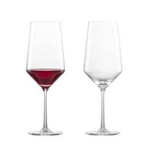 Schott Zwiesel Tritan Crystal Glass Stemware Pure Collection Bordeaux Red Wine Glass (Set of 2), 23 oz, Clear