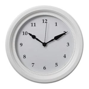 Ikea SANDRA Glass Wall Clock (35 cm, White)
