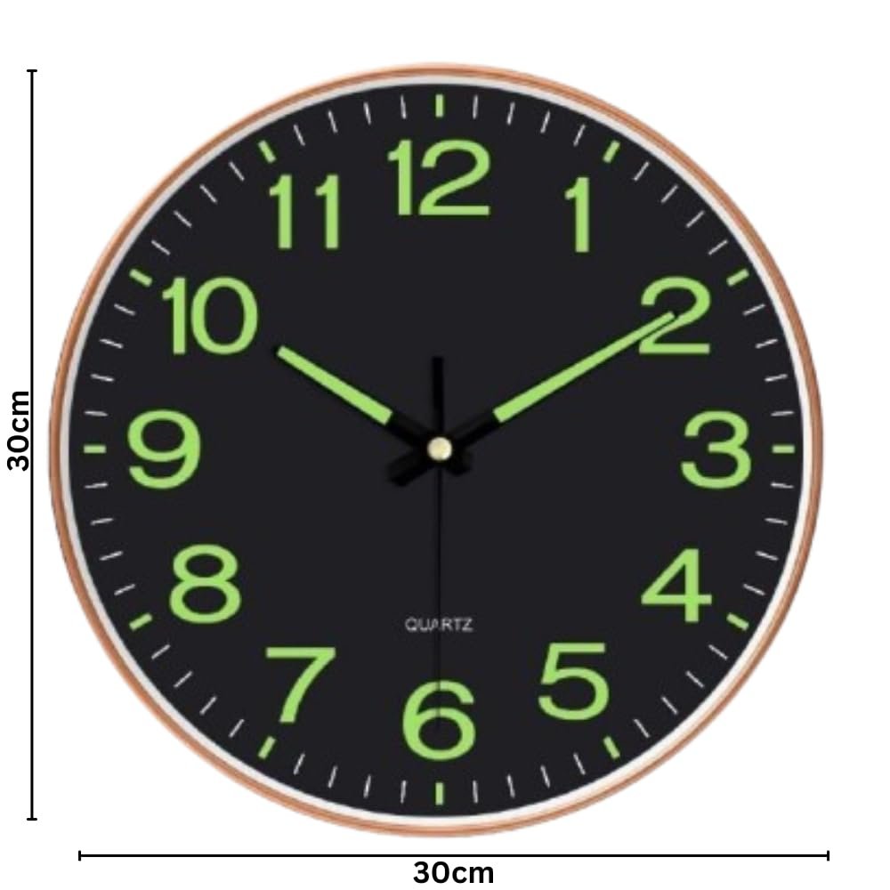 Silent Quartz Wall Clock for Home Hall Bathroom Living Bedroom Kitchen Decorative Non-Ticking Watches