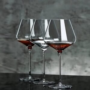PrimeWorld Clear Handblown Wine Glass-550ml Crystal Clear Lead Free Wine Glass red Wine, White Wine Glass,Champagne, Scotch Glass | Perfect for Home, Bars and Parties-1Piece