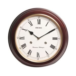 Seiko Wall Clock (31.4 cm x 31.4 cm x 6.1 cm, Brown, QXH202BN)