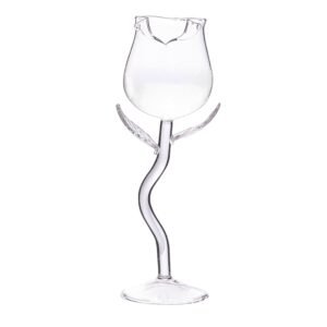 CLUB BOLLYWOOD Rose Wine Glasses Transparent Barware for Festival Housewarming Gifts Dinner | Coffee, Cocoa & Tea Equipment | Coffee, Cocoa & Tea Equipment