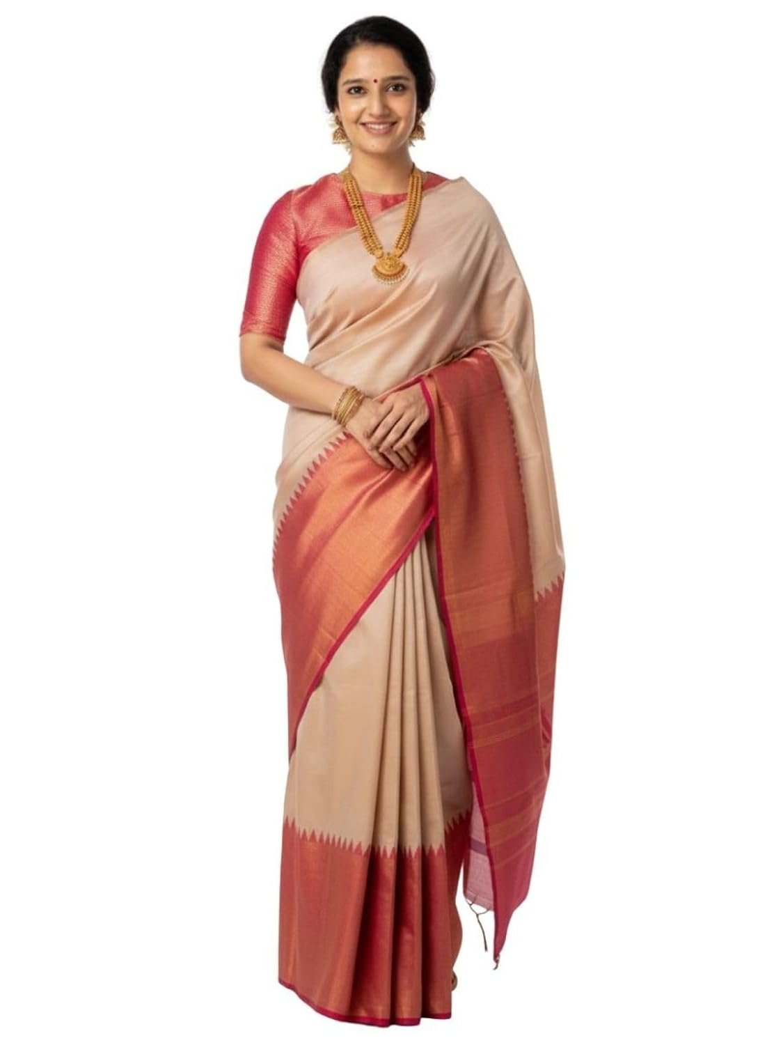 KIVERA Banarasi Soft Silk Saree for Women with Unstitched Blouse Piece Rich Zari Border Traditional Banarasi Woven Party Wedding Festival Designe Ethnic Saree