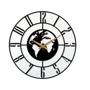 Reyox Material Metal Wall Clock Big Size Wall Clock Modern Clocks for Living Room Stylish Wall Clocks for Home Antique Big Size Modern Wall Watch for Home Decor-Black(40 cm) DA-125