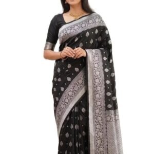 Banarasi Soft Silk Saree for Women | Jacquard Pattern with Woven Border