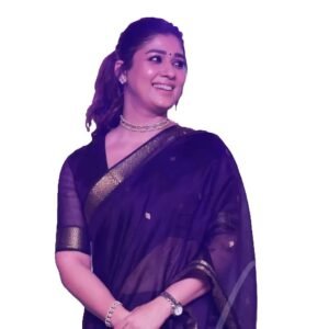Women's Banarasi Traditional Purple Banarasi Silk Blend Saree with Zari Border and Buti Design Inspired by Actress Nayantara
