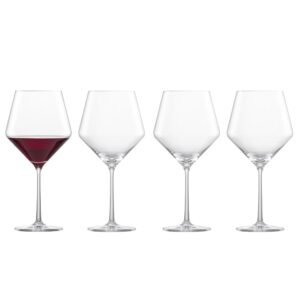 Schott Zwiesel Tritan Crystal Glass Pure Stemware Collection Burgundy Red Wine Glass, 23.4-Ounce, Set of 4