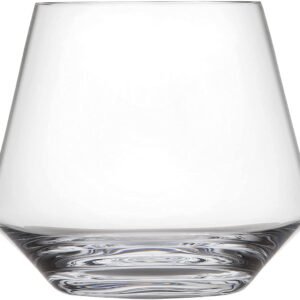 350ml Stemless Wine Glass Shatterproof Crystal Clear Glass Tumblers for Red or White Vino, Gin, Water, Juice and Cocktails (Diamond, 1)