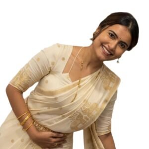 Women's Kanjivaram Soft Silk Banarasi Sarees With Blouse Piece