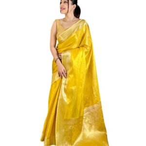 PHEASANT Women's Banarasi Tissue Silk Saree