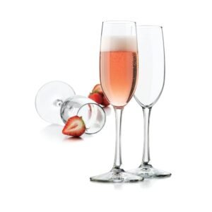Crystal Red Wine Glass Non Lead Long Champagne Flute Elegant Hip Wine Glasses Set for Kitchen & Restaurant & Party 190 ml - Set of 2