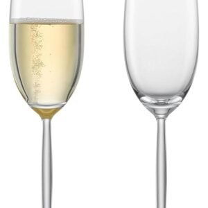 Wine Glass, Red or White Wine, Champagne Flutes, Crystal Glass, 190 ml (2 piece) (2)