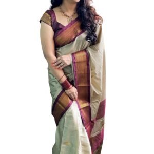 SGF11 Women's Kanjivaram Soft Lichi Silk Saree With Blouse Piece