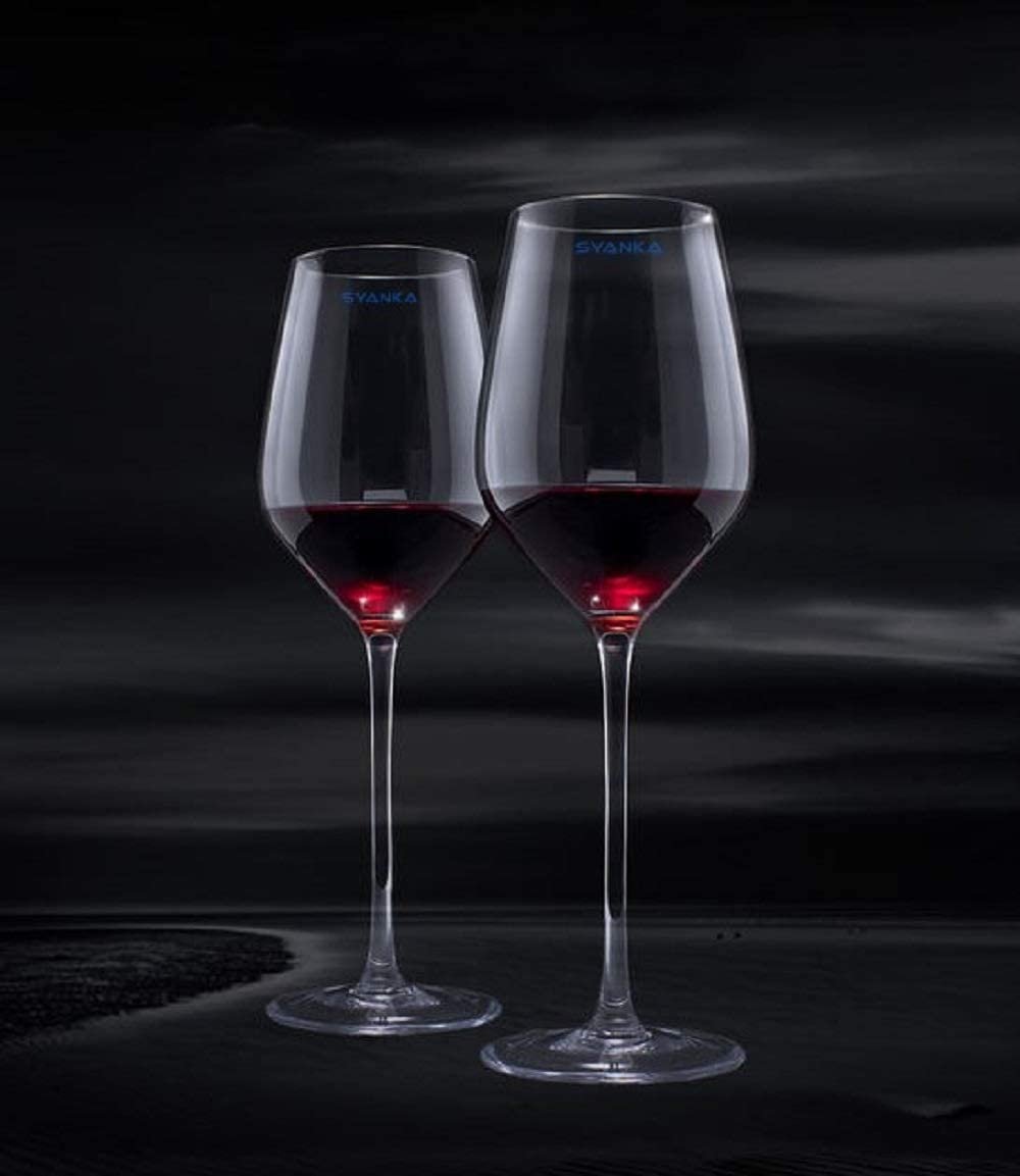 SYANKA Italian Premium Glass Wine Glass - Set of 4, Clear, 330ml