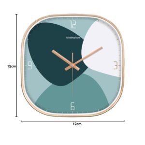 STAR WORK Quartz 12 Inches Premium Wall Clock for Home Stylish Latest Modern Design | Non Ticking Silent Wall Clock - Zero Sound & Disturbance Analog Clock (Forest Square)