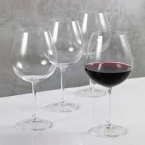 PrimeWorld Classico Red Wine Glasses – Set of 6 pcs - 550ml | Burgundy Goblets | Tritan Crystal, Dishwasher-Safe | Premium Wine Glassware