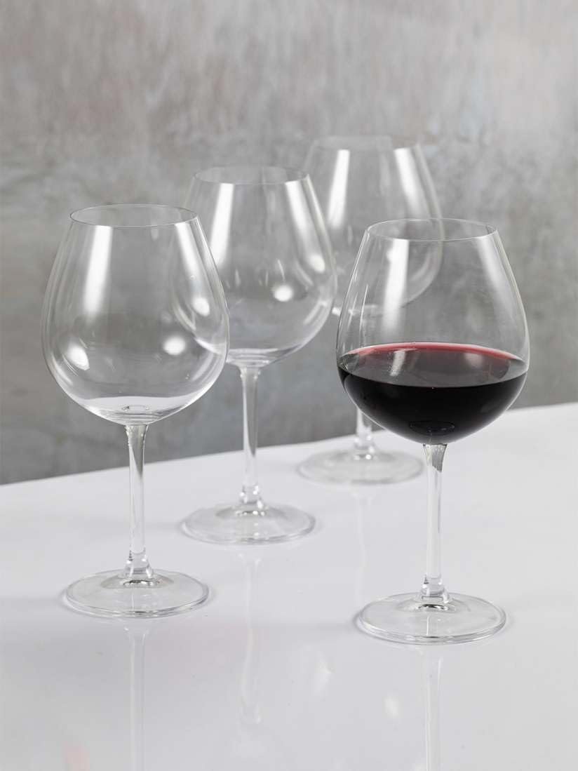 PrimeWorld Classico Red Wine Glasses – Set of 6 pcs - 550ml | Burgundy Goblets | Tritan Crystal, Dishwasher-Safe | Premium Wine Glassware