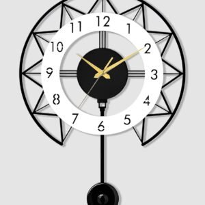 Auromin Designer Metal Wall Clock Big Size Modern Pendulum Wall Clock