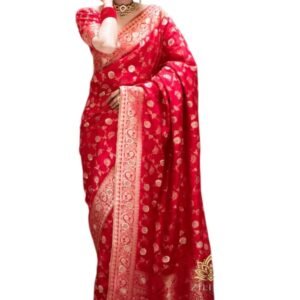 Women's Traditional Banarasi Style Art Silk Saree with Floral Zari Weaving | Designer Saree for Wedding, Festive, Reception, Party & Cultural Occasions