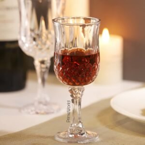 PrimeWorld Crystal Clear Wine Glasses Set of 6 Pcs 180 ml - Red Wine Glass Premium Glass