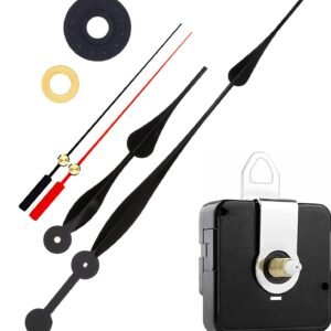 YONOTA® A Product of SONAM Quartz Sweep Silent Movement Machine for Wall Clock (Hands house-12.2cm,minuted-26.3cm, second-14.2cm)(Needle -Black,red) (Made in India 100%) 5.6 x 1.5 x 5.6 Centimeters