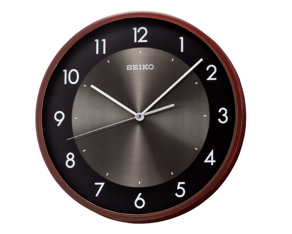 Seiko Plastic case Wall Clock (QXA615ZN, Brown, 30 cm x 30 cm x 4.5 cm)