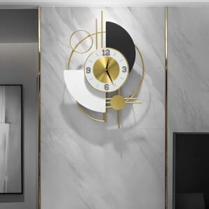 Craft2lance 22-Inch Large Wall Clock | Modern Decorative Art Sculpture for Home & Office | Stylish Metal Wall Clock for Living Room, Bedroom, Restaurant & Café | Elegant Wall Decor Timepiece (55 cm)