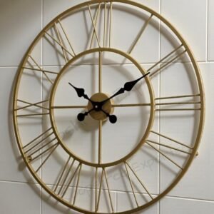 Vintage Handicraft Iron Art Ware/Handcrafted Decorative Brass Colour Wall Art Clock/VC-9023-S