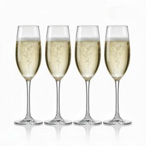Ash & Roh® Stylish Wine Glass,Compatible as Champagne Glass with Stem Stylish and Unique Wine Glass, Long Champ 170 ML (4 Pack)