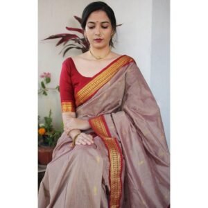 Women’s Banarasi Soft Silk Saree with Elegant Woven Design – 5.5m Saree with 0.8m Unstitched Blouse | Traditional Wedding, Festival & Party Ethnic
