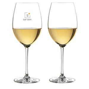 STAR WORK Drink Ware Italian Glasses for Red and White Wines- Pack of 2