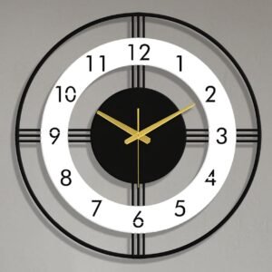 vissera Designer Metal Wall Clock for Living Room | Latest Antique Stylish Fancy Decorative Big Size Wall Watch for Bedroom, Office, Kitchen, Dining, Hall and Décor
