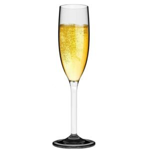 STAR WORK Crystal Red Wine Glass - 200 ml Set of 2 - Non Lead Crystal Viola Champagne Flute, Clear