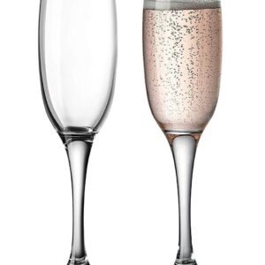 Diablos Red Wine Glass | Elegant Stemmed Wine Glasses | Wine & Champagne Flute Glasses for Cocktail Mojito | Set of 2 (165ml)