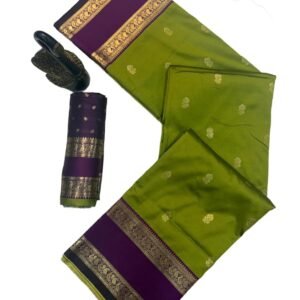 SWORNOF Women's Banarasi silk Saree With Unstitched Blouse Piece