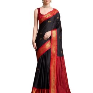 Avantika Fashion Women's Woven Cotton Silk Art Silk Banarasi Saree With Blouse Piece